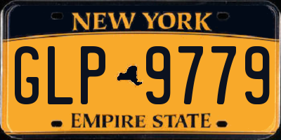 NY license plate GLP9779