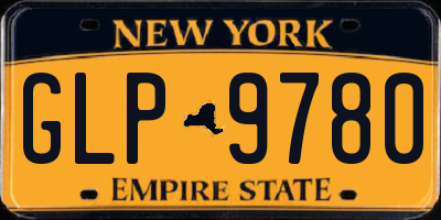NY license plate GLP9780