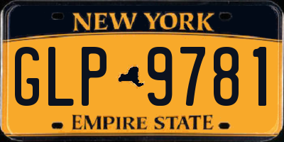 NY license plate GLP9781