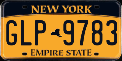 NY license plate GLP9783