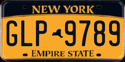 NY license plate GLP9789
