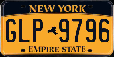 NY license plate GLP9796
