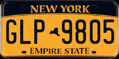 NY license plate GLP9805