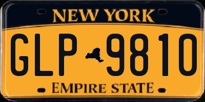 NY license plate GLP9810