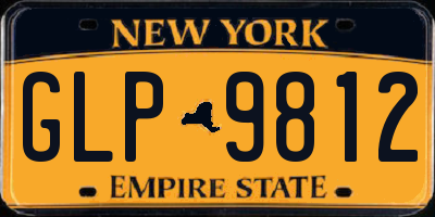 NY license plate GLP9812