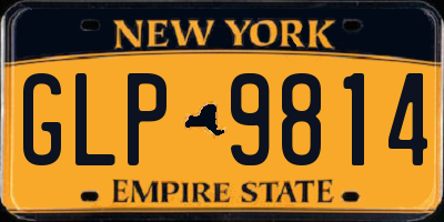 NY license plate GLP9814