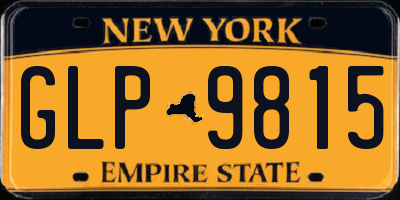NY license plate GLP9815