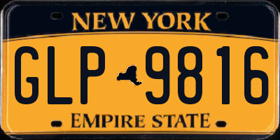 NY license plate GLP9816