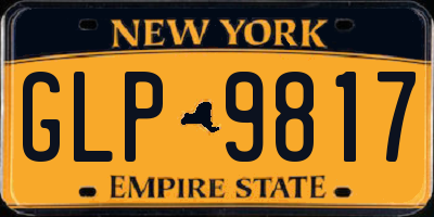 NY license plate GLP9817
