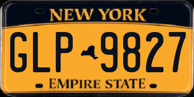 NY license plate GLP9827