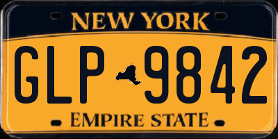 NY license plate GLP9842