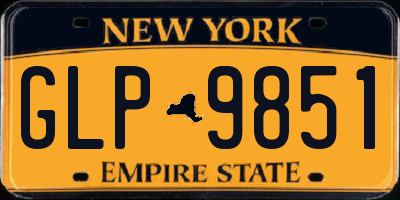 NY license plate GLP9851