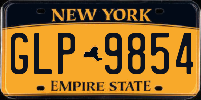 NY license plate GLP9854