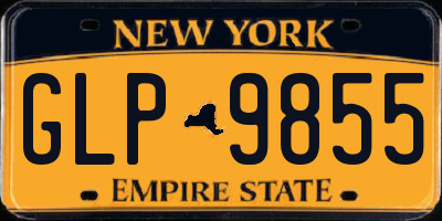 NY license plate GLP9855