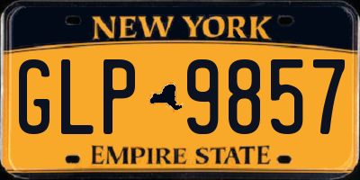 NY license plate GLP9857