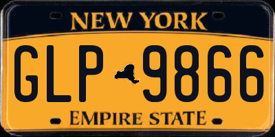 NY license plate GLP9866