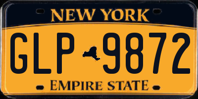 NY license plate GLP9872
