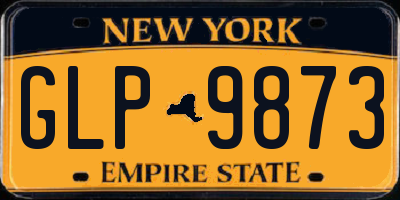 NY license plate GLP9873
