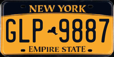 NY license plate GLP9887