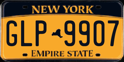 NY license plate GLP9907