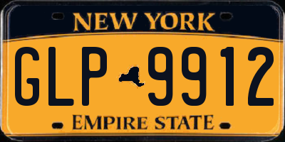 NY license plate GLP9912