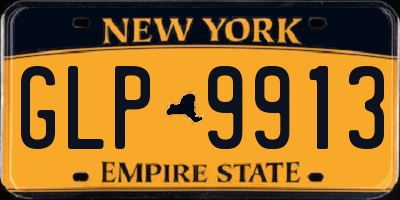 NY license plate GLP9913