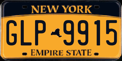NY license plate GLP9915