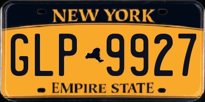 NY license plate GLP9927