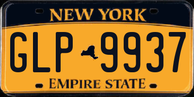 NY license plate GLP9937