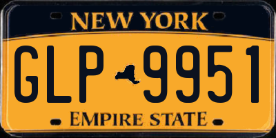 NY license plate GLP9951