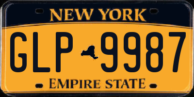 NY license plate GLP9987