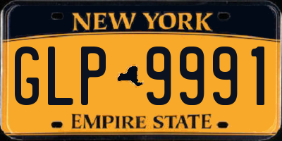 NY license plate GLP9991