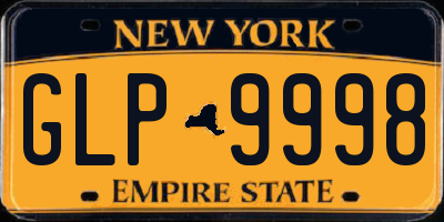 NY license plate GLP9998