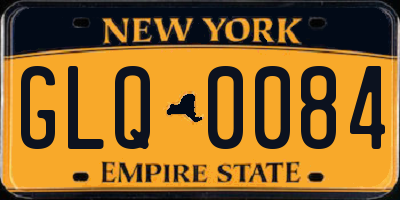 NY license plate GLQ0084
