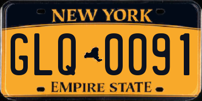 NY license plate GLQ0091