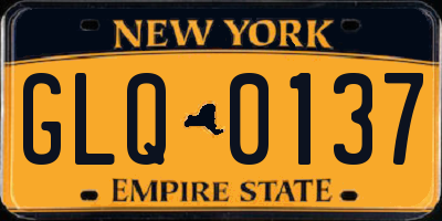 NY license plate GLQ0137