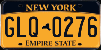 NY license plate GLQ0276