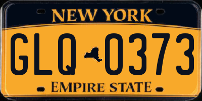 NY license plate GLQ0373