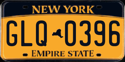 NY license plate GLQ0396