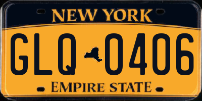 NY license plate GLQ0406