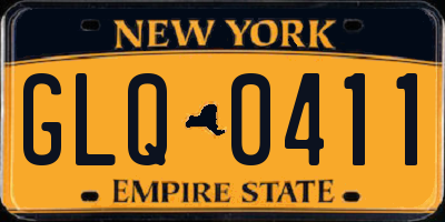 NY license plate GLQ0411