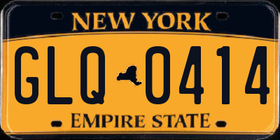 NY license plate GLQ0414