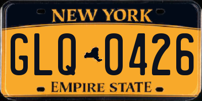 NY license plate GLQ0426