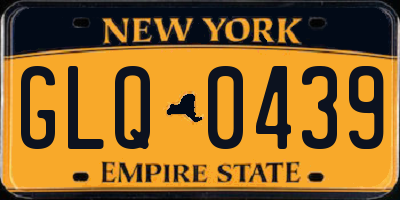 NY license plate GLQ0439