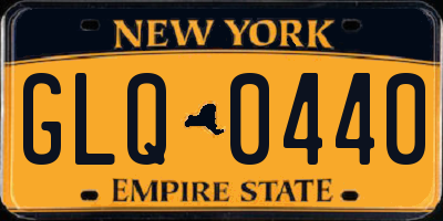 NY license plate GLQ0440