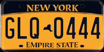 NY license plate GLQ0444