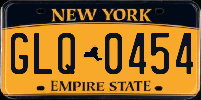 NY license plate GLQ0454