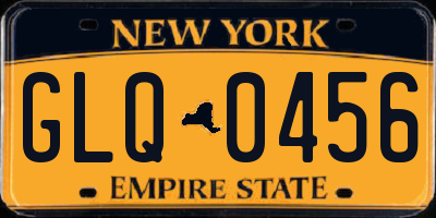 NY license plate GLQ0456