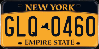NY license plate GLQ0460