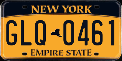 NY license plate GLQ0461